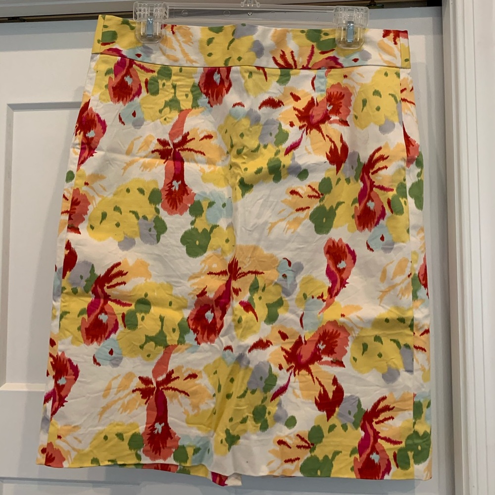 J crew floral pencil skirt